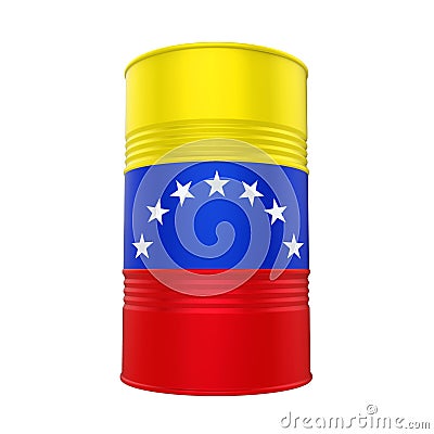 Venezuela Flag Oil Barrel Stock Photo