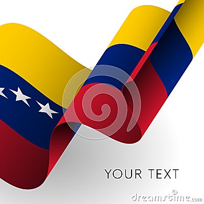 Venezuela flag. Patriotic design. Vector. Cartoon Illustration