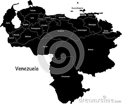 Venezuela map Stock Photo