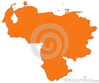 Venezuela map - Bolivarian Republic of Venezuela Vector Illustration