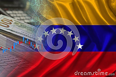 Venezuela national flag Stock Photo