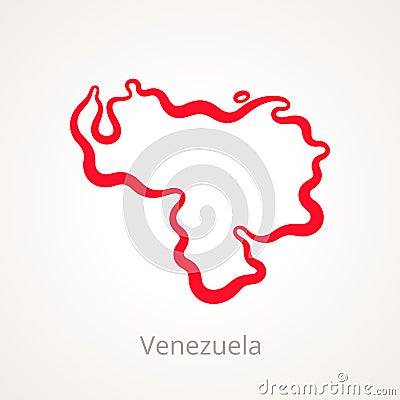 Venezuela - Outline Map Vector Illustration