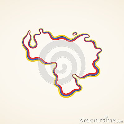 Venezuela - Outline Map Vector Illustration