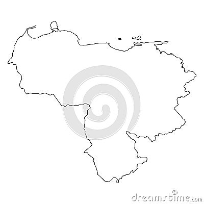 Venezuela Outlline Map. Stock Photo