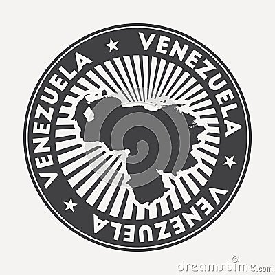 Venezuela round logo. Vector Illustration