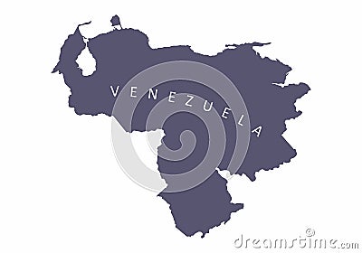 Venezuela silhouette map Stock Photo
