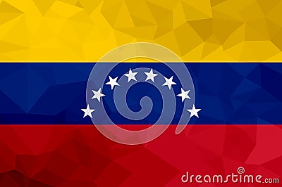 Venezuela polygonal flag. Mosaic modern background. Geometric design Stock Photo