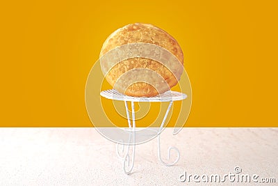 Venezuelan cheese cake fried breakfast Stock Photo