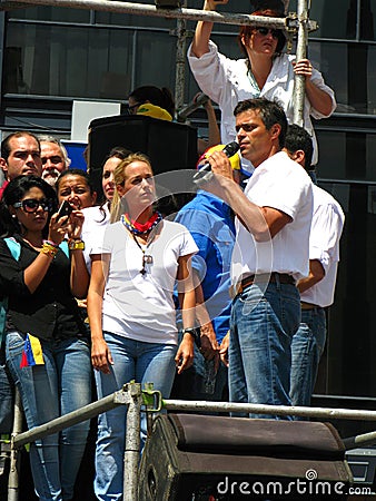 Venezuelan Opposition Leader Leopoldo Lopez Editorial Stock Photo