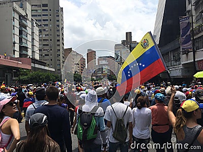 Venezuelan protest Editorial Stock Photo