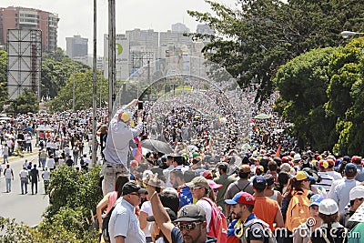 Venezuela protesters against Nicolas Maduro government Editorial Stock Photo