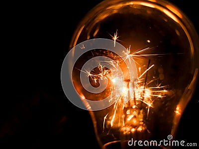 Vengala lights illuminating a spotlight, creating a beautiful effect Stock Photo