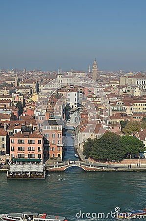 Venice From Air panorama View Horizon citiscape Editorial Stock Photo