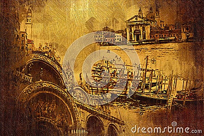 Venice art illustration Cartoon Illustration