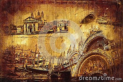 Venice art illustration Cartoon Illustration