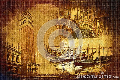 Venice art illustration Cartoon Illustration