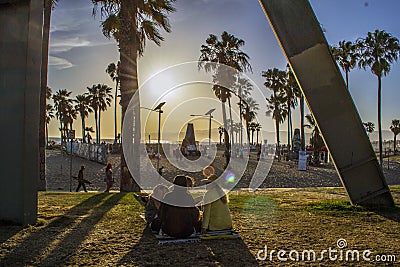 Venice Beach Boardwalk Editorial Stock Photo