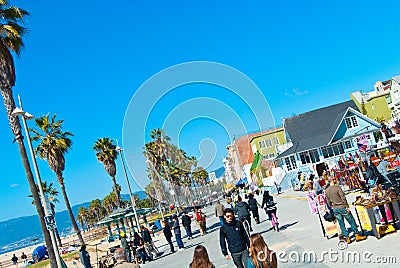 Venice Beach Promenade Editorial Stock Photo