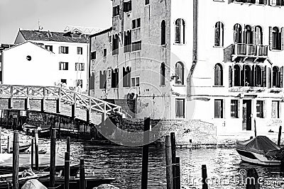 Venice in black and white Stock Photo