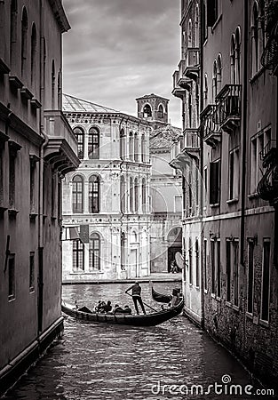 Venice in black and white, Italy Editorial Stock Photo