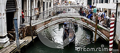 Venice Bridges, Canals and Gondolas Editorial Stock Photo