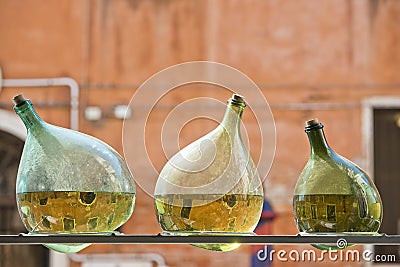 Venice canals reflections in a bottle Stock Photo