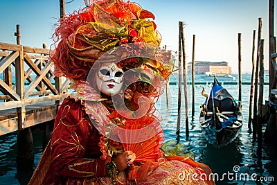 Venice Carnival costume Editorial Stock Photo