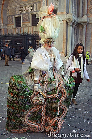 Venice Carnival lady Editorial Stock Photo