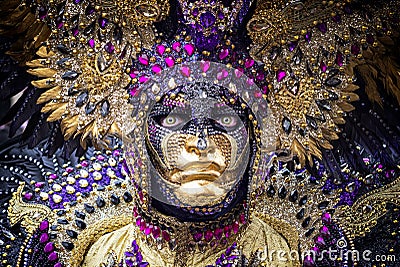 Venice Carnival mask close-up Editorial Stock Photo