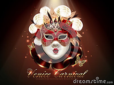 Venice Carnival poster Vector Illustration