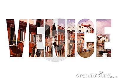 Venice city name Stock Photo