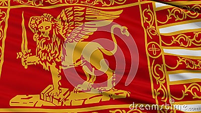 Closeup Venice City Flag, Italy Stock Video - Video of loopable, motion ...