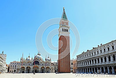 Venice and the famouse square of Saint Mark Stock Photo