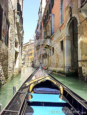 Venice in Gondola Stock Photo