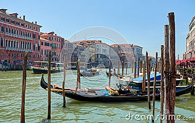 Venice gondola The Grand canal Editorial Stock Photo