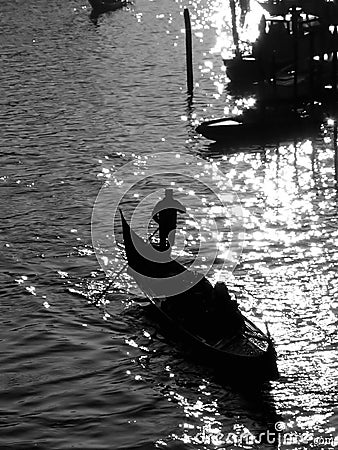 Venice: gondolier Stock Photo