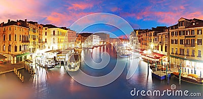 Venice - Grand Canal from Rialto bridge, Italy Stock Photo