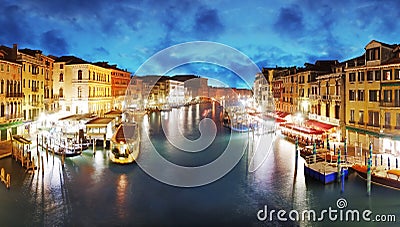 Venice - Grand Canal from Rialto bridge Stock Photo