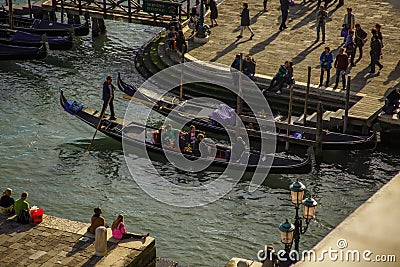 Venice harbour. Editorial Stock Photo