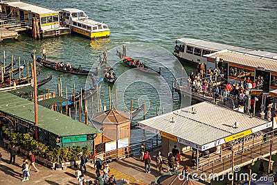 Venice harbour. Editorial Stock Photo