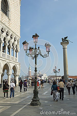 Venice Italy Doge's Palace Piazzetta di San Marco Editorial Stock Photo