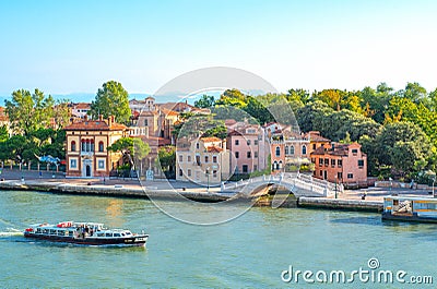 Venice, the architectures on the canals banks Editorial Stock Photo