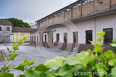 Venice, Italy - June 30 2017: Historic buildings in Venice A view of a old and abandoned Venetian building, no people in Editorial Stock Photo