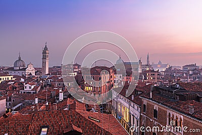 Venice Italy Rooftop Skyline Stock Photo