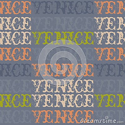 Venice, Italy seamless pattern Vector Illustration