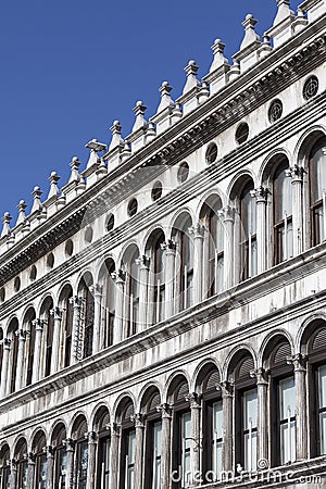 Building of Procuratie Vecchie on St Mark`s Square, Venice, Italy Editorial Stock Photo