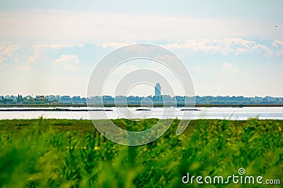 The Venice Lagoon or Venetian Lagoon in Venetian dialect unaaguna de Venesia or È½aguna vÃ¨neta is a lagoon of the northern Adriat Stock Photo