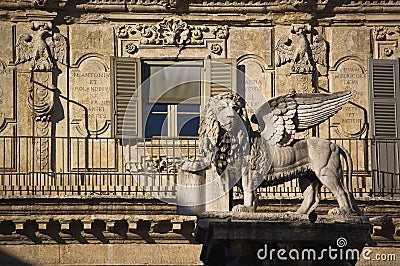 The Venice lion Stock Photo