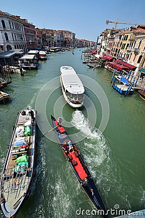 Venice, Gondole Pier ferries Editorial Stock Photo