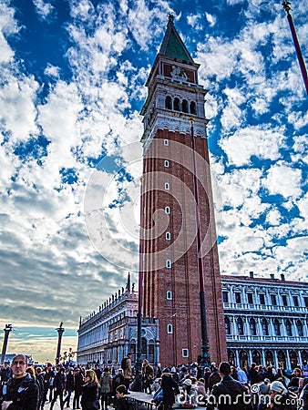 Venice San Marco Campanile tower Editorial Stock Photo
